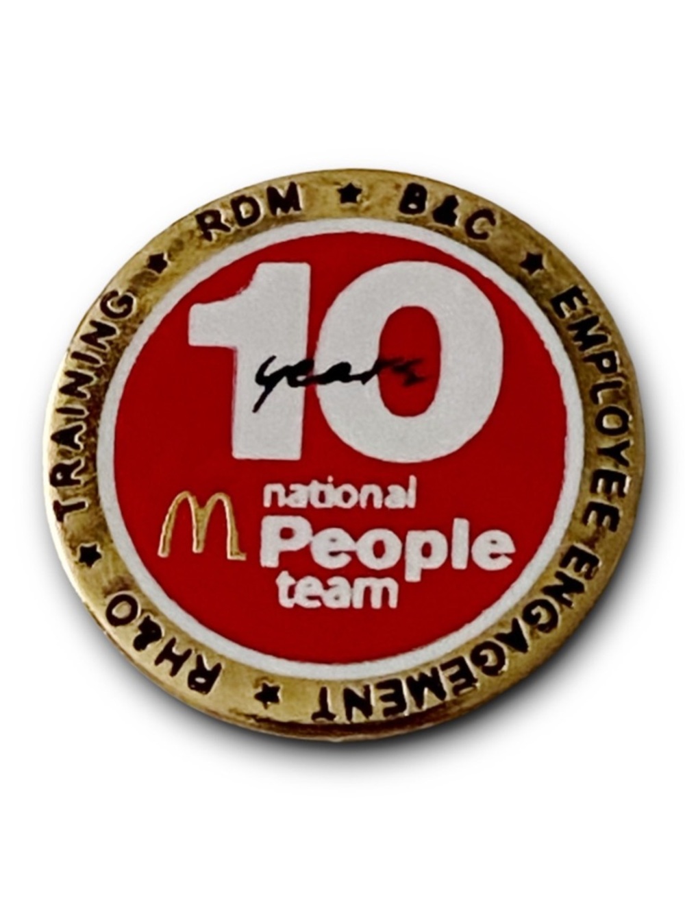 McDonald’s Pin 10 Year Service Anniversary Award National People Team Lapel Pin